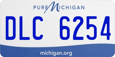 MI license plate DLC6254