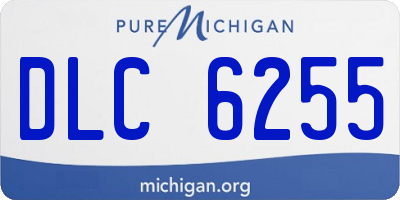 MI license plate DLC6255