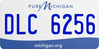 MI license plate DLC6256