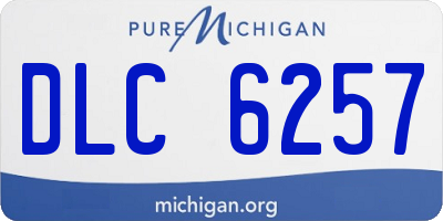 MI license plate DLC6257