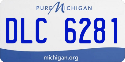 MI license plate DLC6281