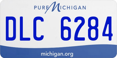 MI license plate DLC6284