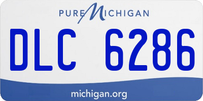 MI license plate DLC6286