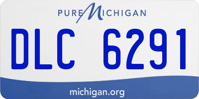 MI license plate DLC6291