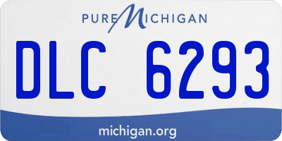 MI license plate DLC6293