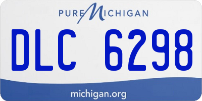 MI license plate DLC6298