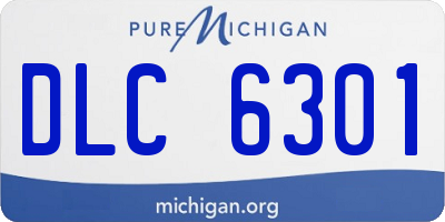 MI license plate DLC6301