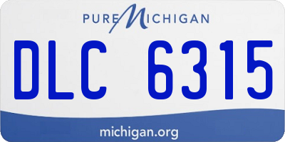 MI license plate DLC6315