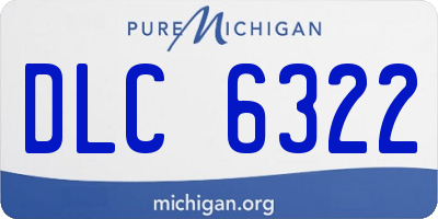 MI license plate DLC6322