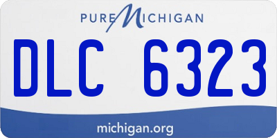 MI license plate DLC6323