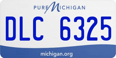 MI license plate DLC6325