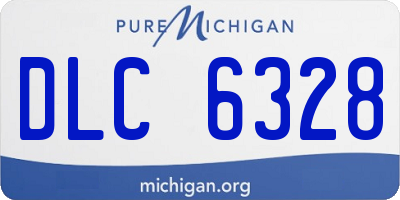 MI license plate DLC6328
