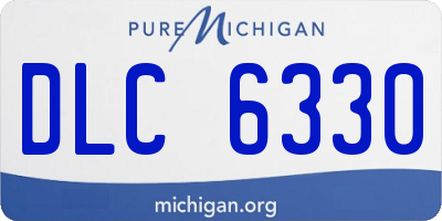 MI license plate DLC6330