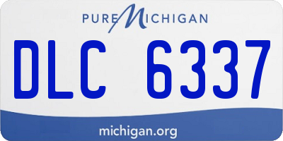 MI license plate DLC6337