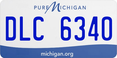 MI license plate DLC6340