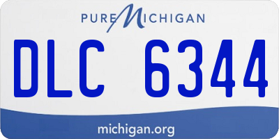 MI license plate DLC6344