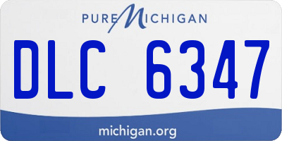 MI license plate DLC6347