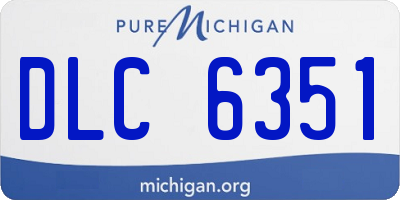 MI license plate DLC6351