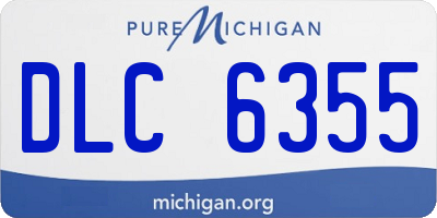 MI license plate DLC6355