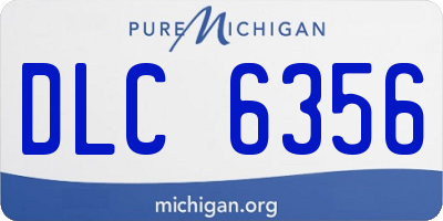 MI license plate DLC6356