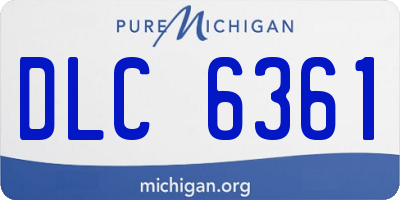 MI license plate DLC6361