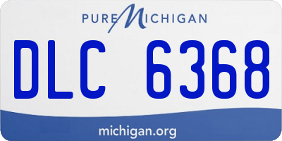 MI license plate DLC6368