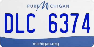 MI license plate DLC6374