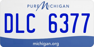 MI license plate DLC6377