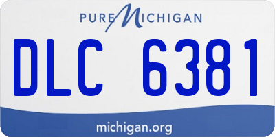MI license plate DLC6381