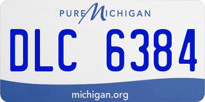 MI license plate DLC6384