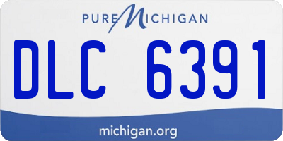 MI license plate DLC6391