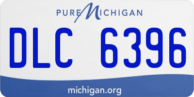 MI license plate DLC6396