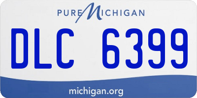 MI license plate DLC6399