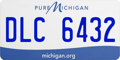 MI license plate DLC6432