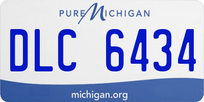MI license plate DLC6434