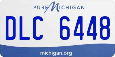 MI license plate DLC6448