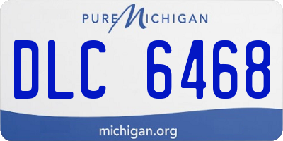 MI license plate DLC6468