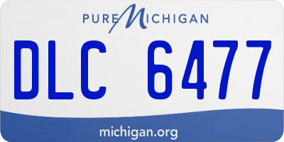 MI license plate DLC6477