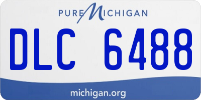 MI license plate DLC6488