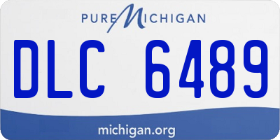 MI license plate DLC6489