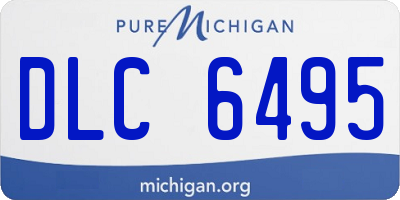 MI license plate DLC6495