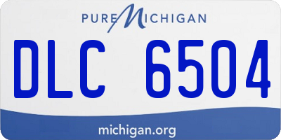 MI license plate DLC6504