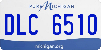 MI license plate DLC6510