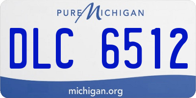 MI license plate DLC6512