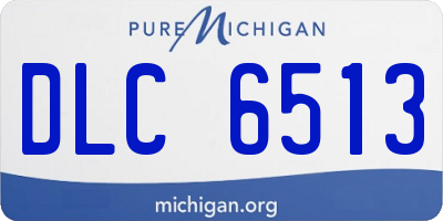 MI license plate DLC6513