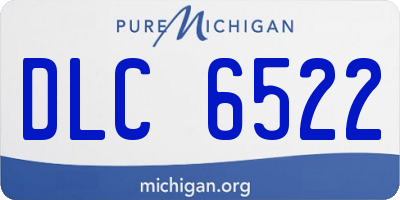 MI license plate DLC6522