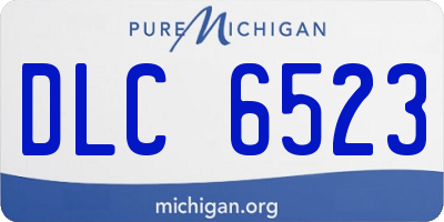 MI license plate DLC6523