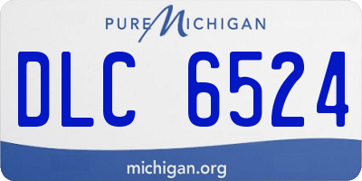 MI license plate DLC6524