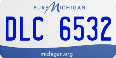 MI license plate DLC6532