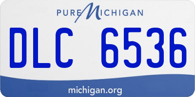 MI license plate DLC6536